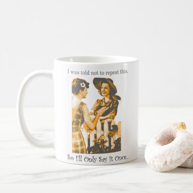 Taza De Café Damas graciosas con tu nombre (Con donut)