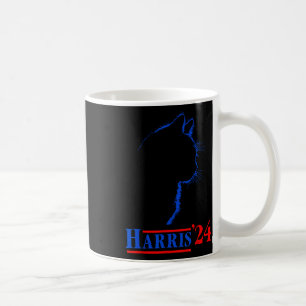 Taza De Café Damas Para Kamala, Divertido Gato 2024 Presidente 