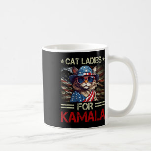 Taza De Café Damas Para Kamala Funny Cat 2024 Presidente Kamala