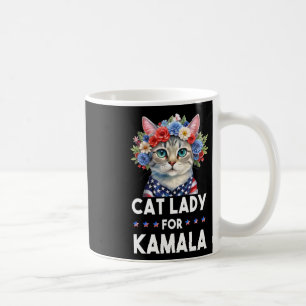 Taza De Café Damas para Kamala Gato Divertido 2024 Presidente K