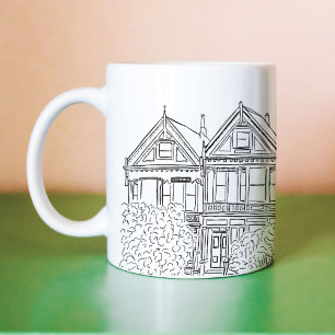Taza De Café Damas pintadas de negro y blanco en San Francisco