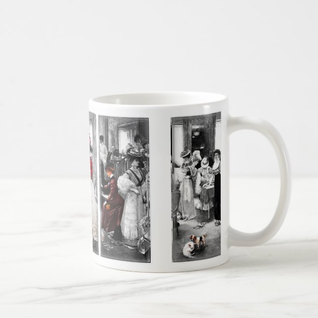 Taza De Café damas victorianas de época (Derecha)