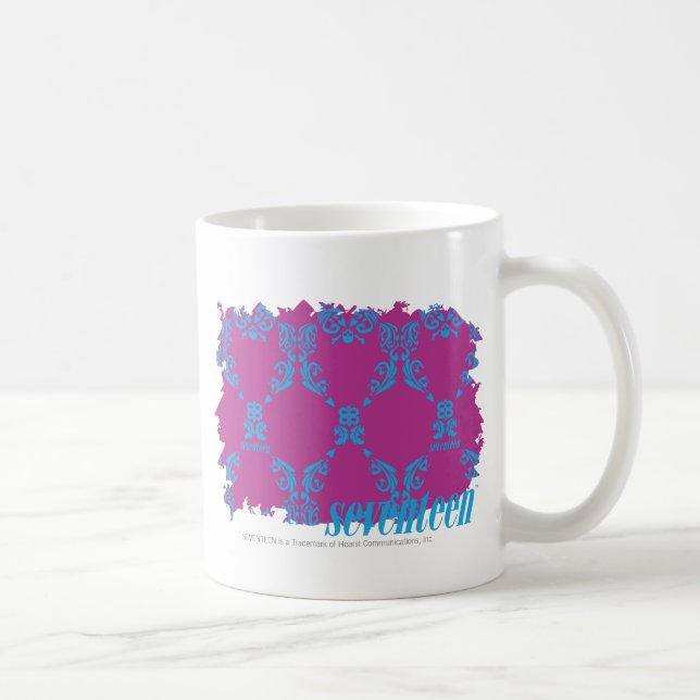 Taza De Café Damasco 2 Aguamarina-Púrpuras (Derecha)