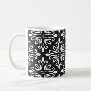 Taza De Café Damasco elegante: Art Deco floral
