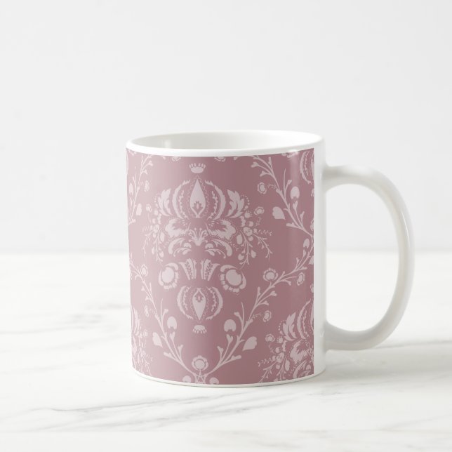 Taza De Café Damasco morado y blanco (Derecha)