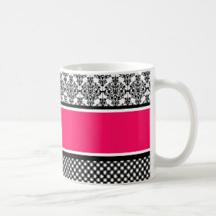 Taza De Café damasco rosa caliente