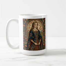 Taza De Café Dame au jardin, illustration médiévale/renaissance