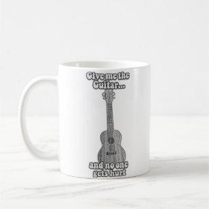 Taza De Café Dame la guitarra y nadie sale herido. B & N