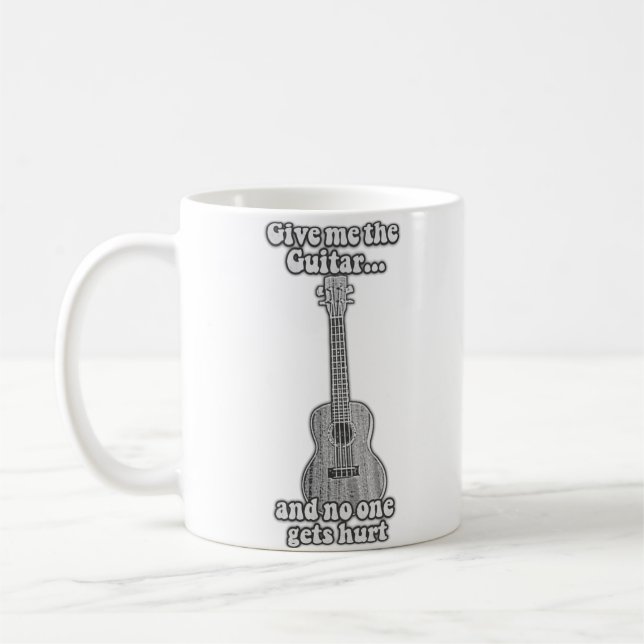 Taza De Café Dame la guitarra y nadie se lastima. B y W (Izquierda)