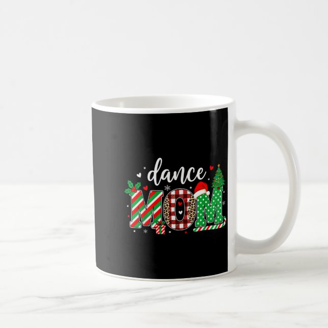 Taza De Café Dance Mom Christmas Buffalo Plaid Leopard Santa Ha (Derecha)