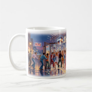 Taza De Café Dancing Queen — Noche Mágica de Brillo Disco en Ta