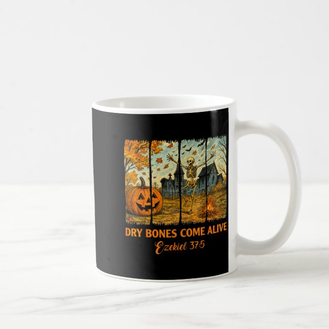 Taza De Café Dancing Skeleton Dry Bones Come Alive Christian Ha (Derecha)