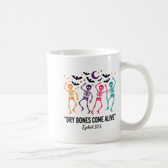 Taza De Café Dancing Skeleton Dry Bones Come Alive Christian Ha (Derecha)