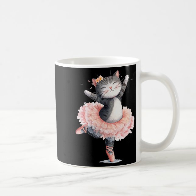 Taza De Café Dancing Tutu Cat Costume For Cats Lovers  (Derecha)