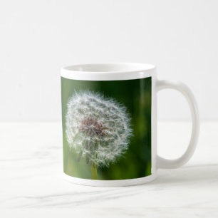 Taza De Café Dandelion En El Café Ligero