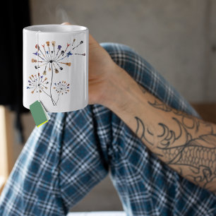 Taza De Café Dandelion Flowers Music Aover Regalo Para Guitarli