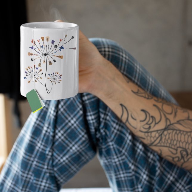 Taza De Café Dandelion Flowers Music Aover Regalo Para Guitarli (Subido por el creador)