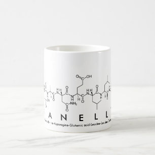 Taza De Café Danelle peptide name mug