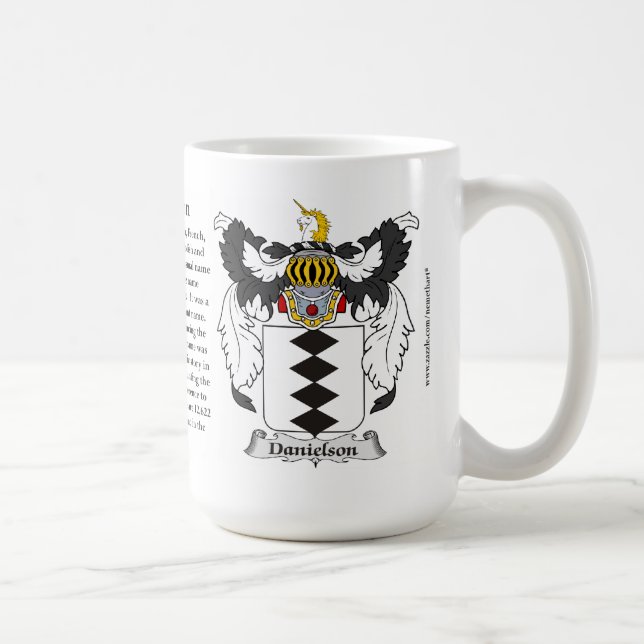 Taza De Café Danielson, el origen, el significado y el escudo (Derecha)