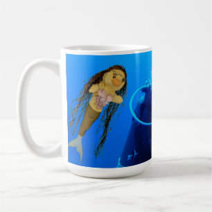 Taza De Café Danni la sirena bajo el agua