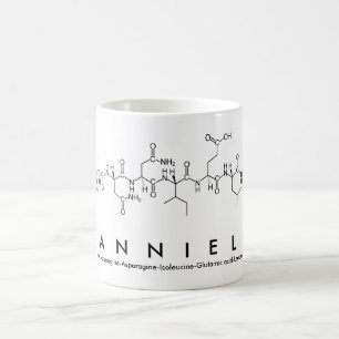 Taza De Café Dannielle peptide name mug