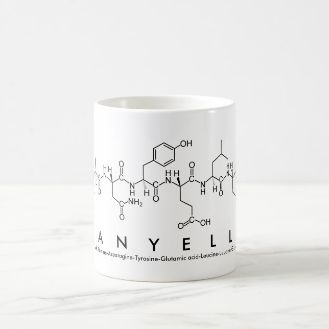 Taza De Café Danyelle peptide nombre mug (Centro)
