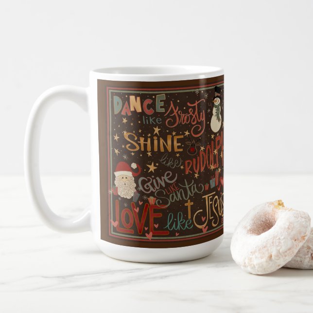 Taza De Café Danza como Frosty Cita Inespirivitalidad Café Mug (Con donut)