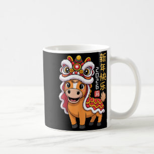 Taza De Café Danza del León Año del Caballo 2026 Año Nuevo Chin