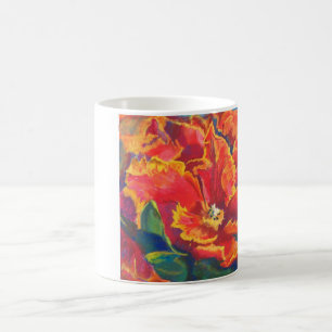 Taza De Café Danza del tulipán del loro