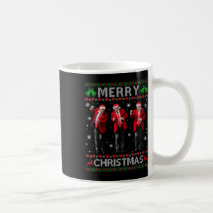 Taza De Café Danza divertida de Trump Feliz Navidad Fea Dulce
