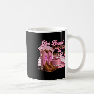 Taza De Café Dar Cáncer De Mama El Awarene Del Cáncer De Vaquer