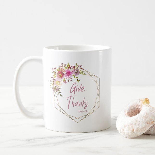 Taza De Café Dar Gracias (Con donut)