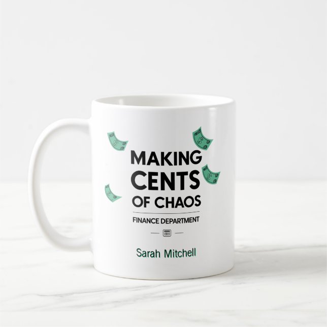 Taza De Café Dar sentido al caos personalizado (Izquierda)