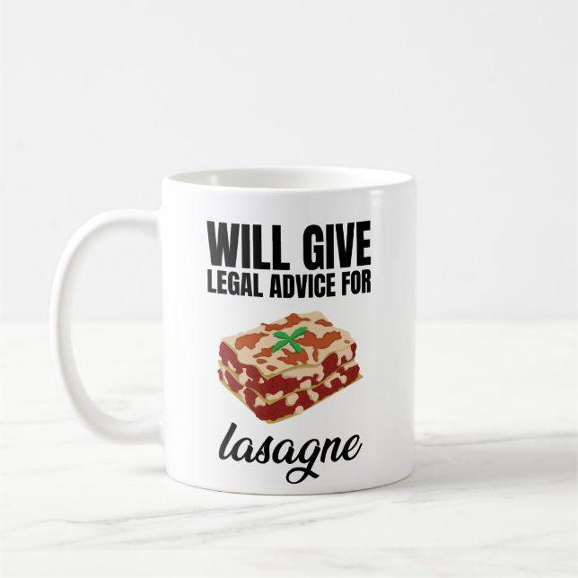Taza De Café Dará Asesoramiento Legal Para Lasagna (Izquierda)