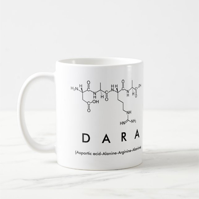 Taza De Café Dara peptide nombre mug (Izquierda)