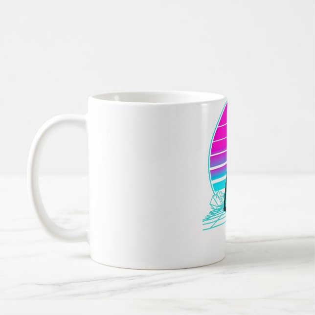 Taza De Café Dardos de sol retro vintage (Izquierda)