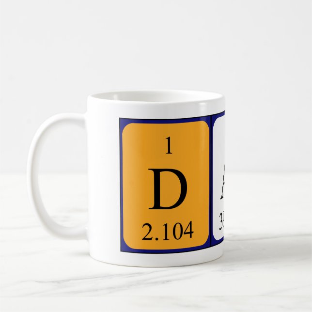 Taza De Café Darin periódica nombre de tabla mug (Izquierda)