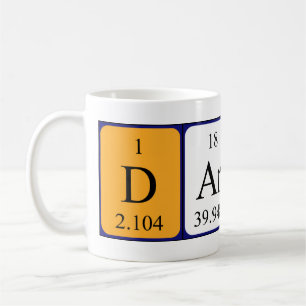 Taza De Café Dario nombre de tabla periódica mug