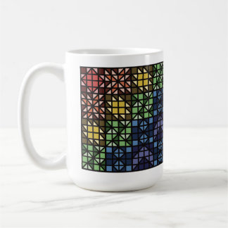 Taza De Café Dark Colourful Quilt Blocks Coffee Mug