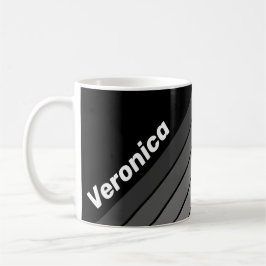Taza De Café Dark Gradient Rainbow with Name