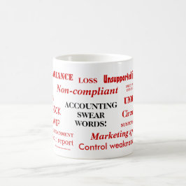 Taza De Café Darle a la contabilidad palabras graciosas regalos