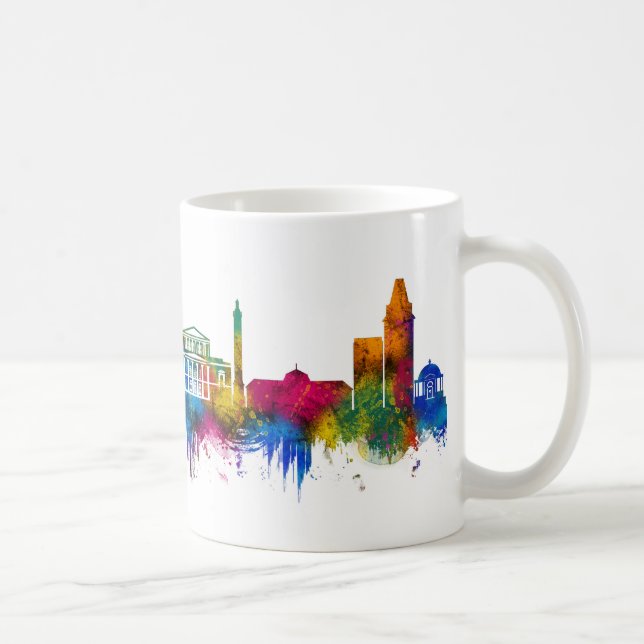 Taza De Café Darmstadt Germany Skyline (Derecha)