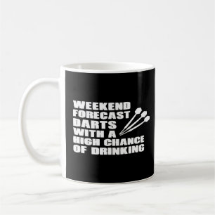 Taza De Café Dart Funny Darts Player Beinking Weekend