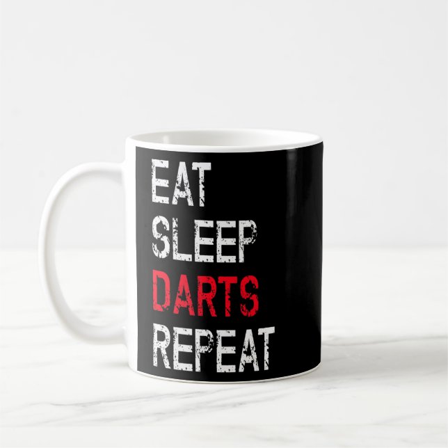 Taza De Café Dart Player Team Funny diciendo que comer Dardos d (Izquierda)