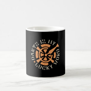 Taza De Café Darts - Darts Es Mi Palabra Afortunada