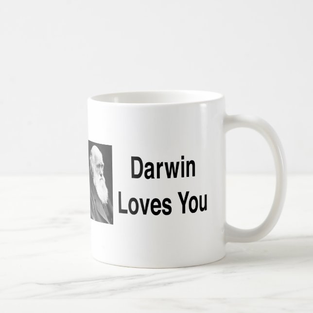 Taza De Café Darwin le ama 2 (Derecha)
