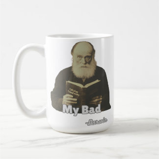 Taza De Café Darwin “My Bad!” Mug- Evolutionary Humor