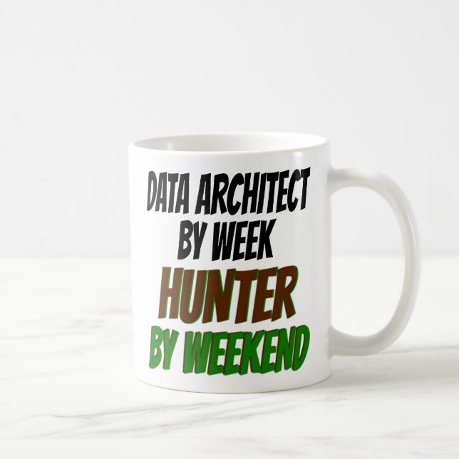 Taza De Café Data Architect ama la caza (Derecha)