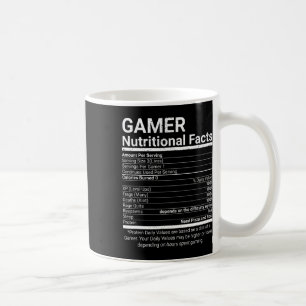 Taza De Café Datos de nutrición para jugadores Videojuegos Info