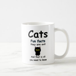 Taza De Café Datos divertidos de gatos Son malvados